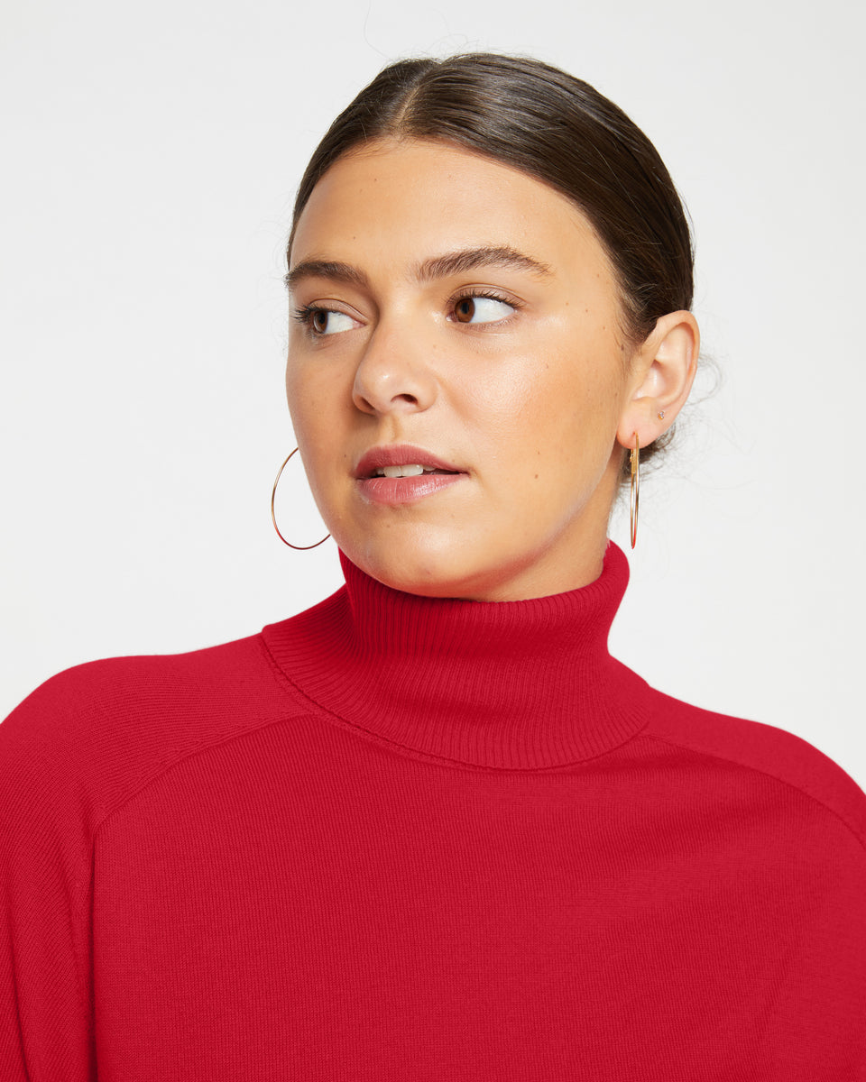 Renee Raglan Turtleneck - Vermilion Red Zoom image 1