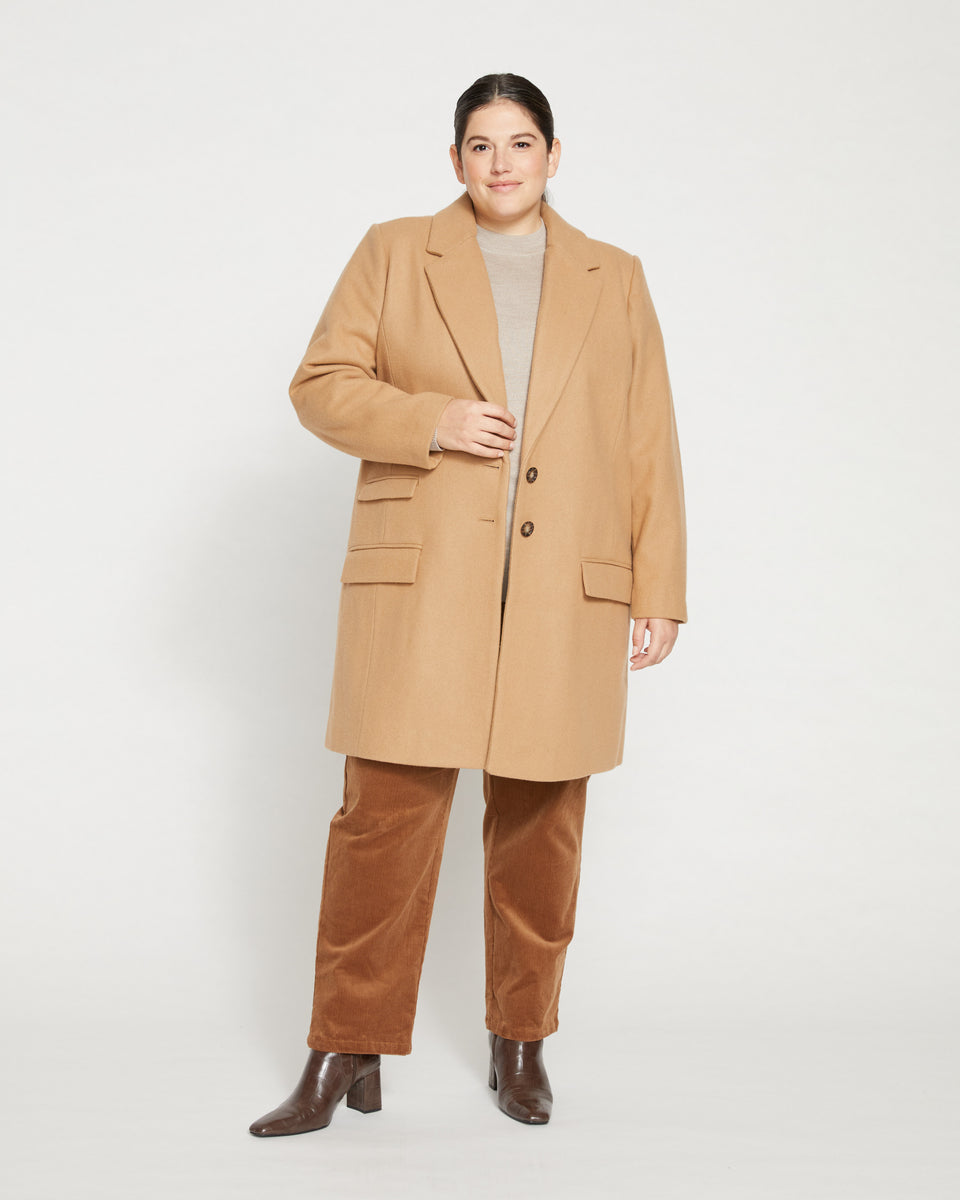 Harlow Classic Wool Coat - Light Bark Zoom image 1