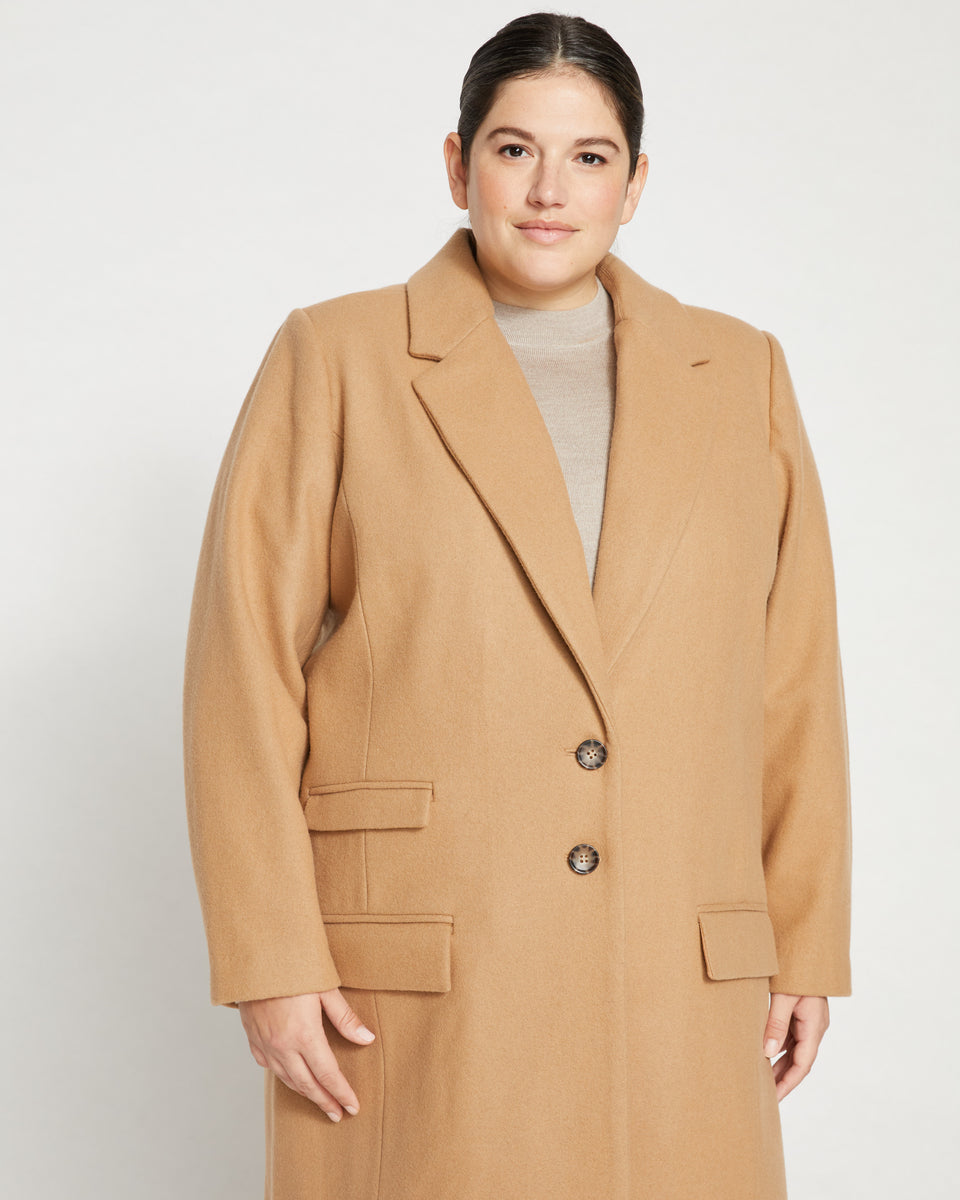 Harlow Classic Wool Coat - Light Bark Zoom image 2