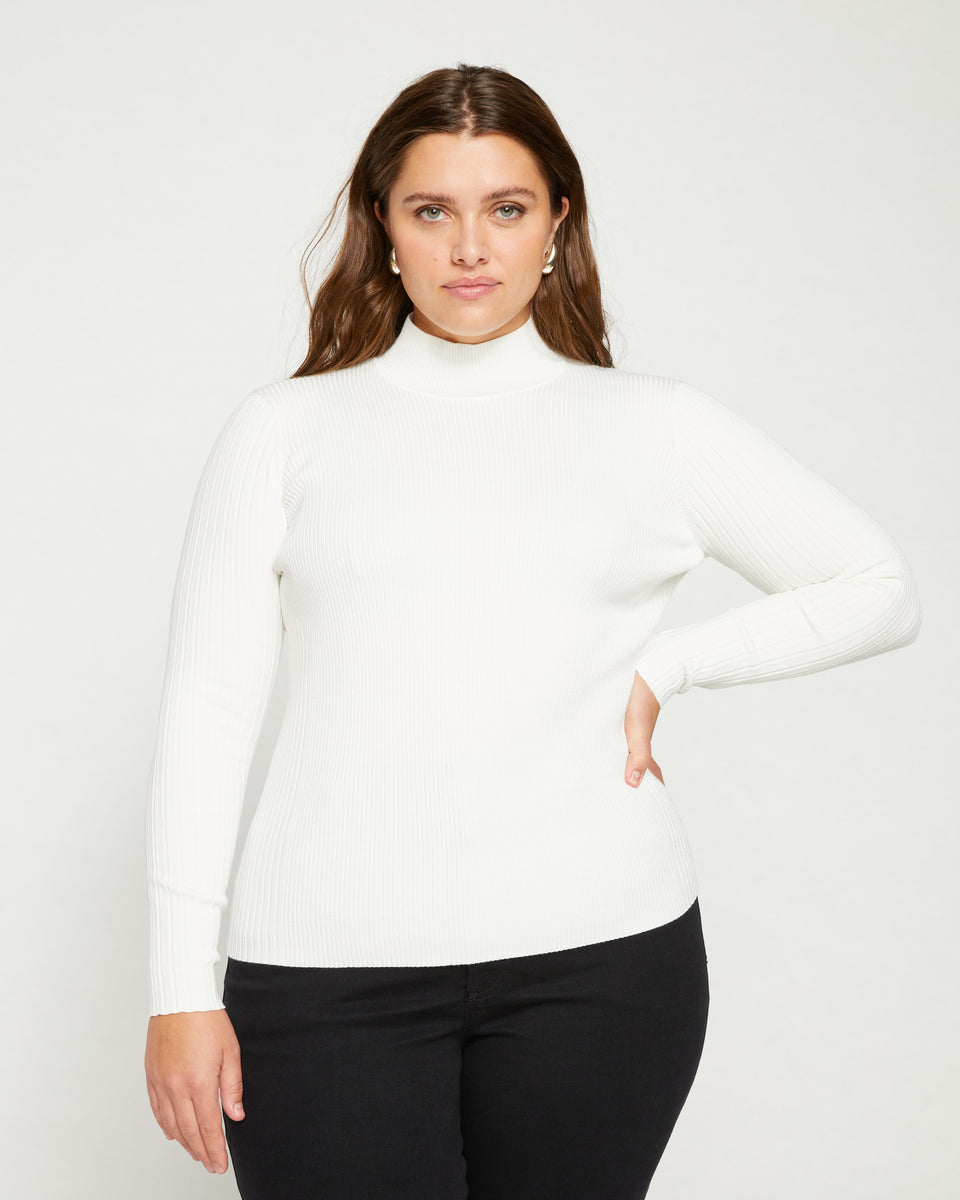 Mockneck Sweater - Cream Zoom image 1