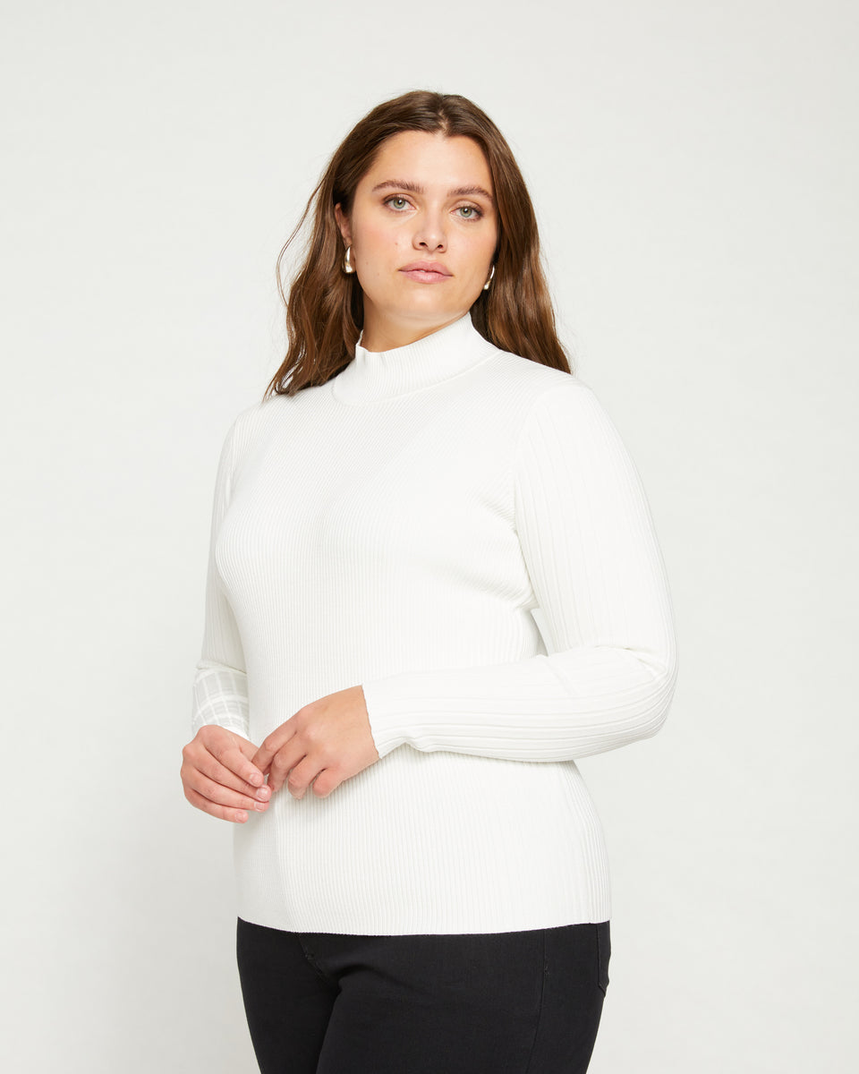 Mockneck Sweater - Cream Zoom image 3