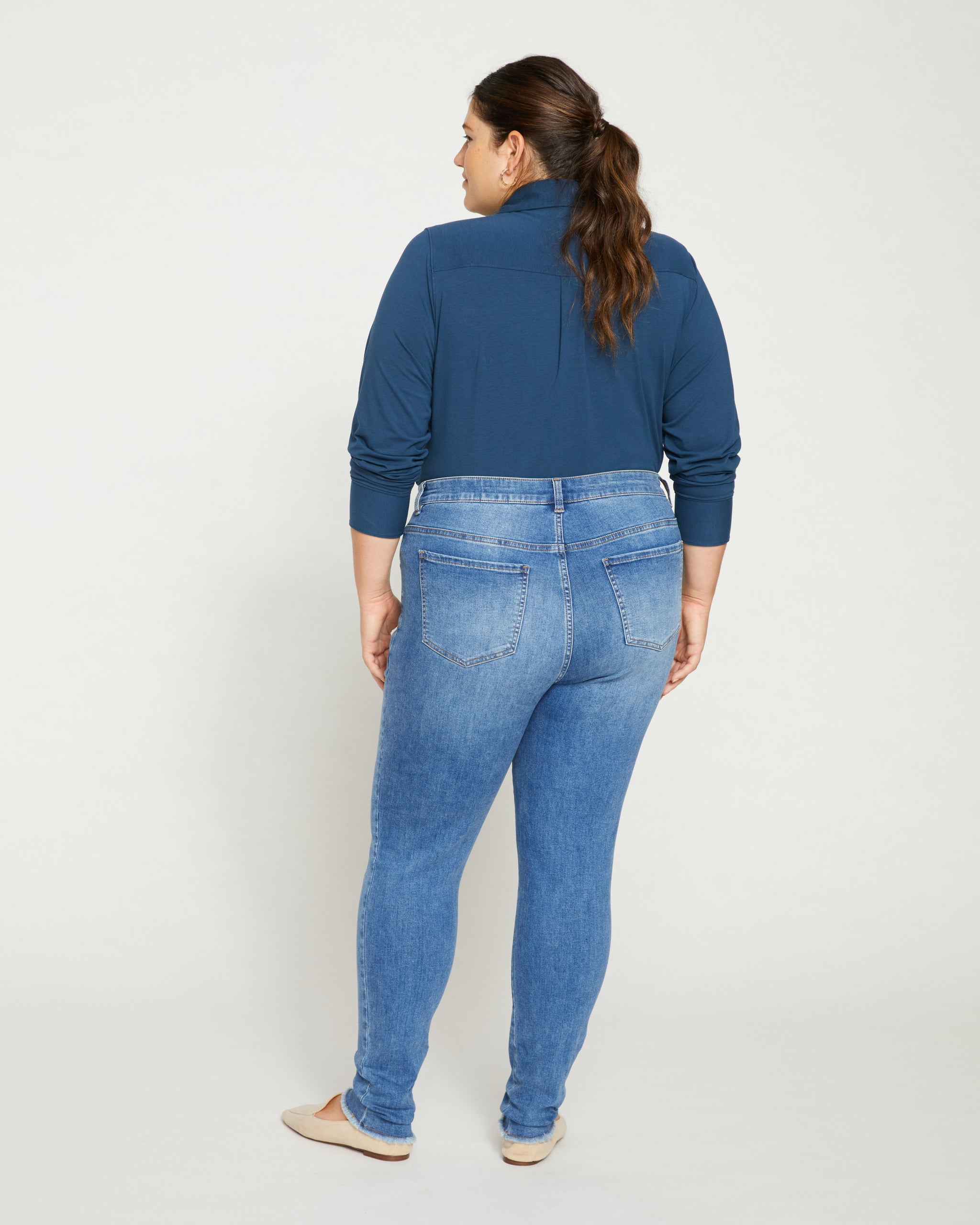 Seine High Rise Skinny Jeans 30 Inch - Bright Indigo | Universal Standard