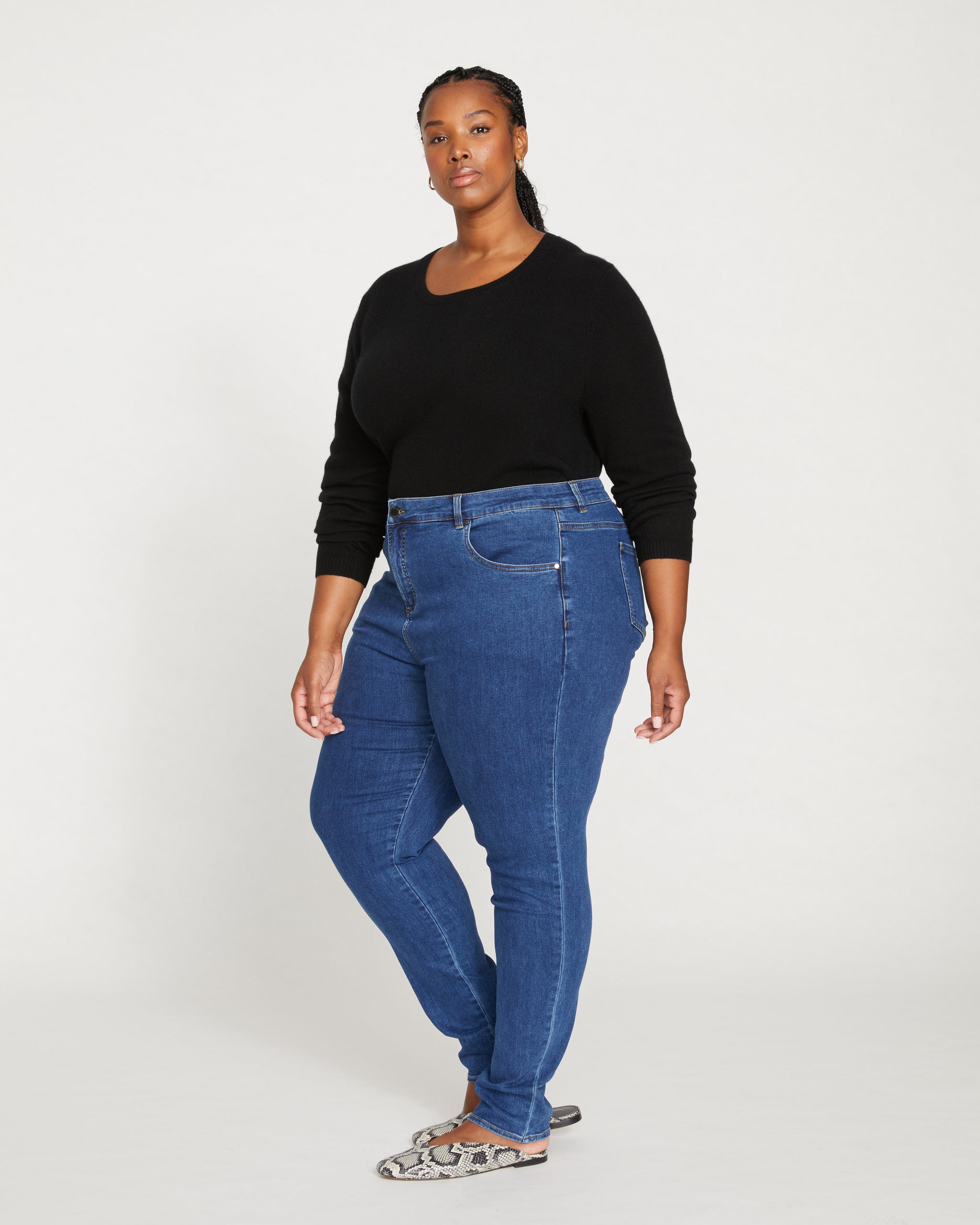 Seine High Rise Skinny Jeans 32 Inch - Odeon Blue | Universal Standard