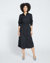 Hamptons Smocked Shirtdress - Black thumbnail 0