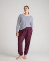 Shoreline Linen Joggers - Acai thumbnail 1