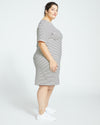 Belle Breton-Stripe Compact Jersey Dress - Ecru/Black Stripe thumbnail 2