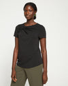 Neck Twist Crepe Jersey Top - Black thumbnail 2