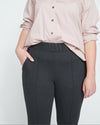 Skinny Pintuck Ponte Pants 28 Inch - Charcoal thumbnail 1