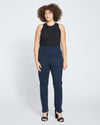 Skinny Pintuck Ponte Pants 32 Inch - Navy thumbnail 0