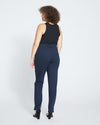 Skinny Pintuck Ponte Pants 32 Inch - Navy thumbnail 3