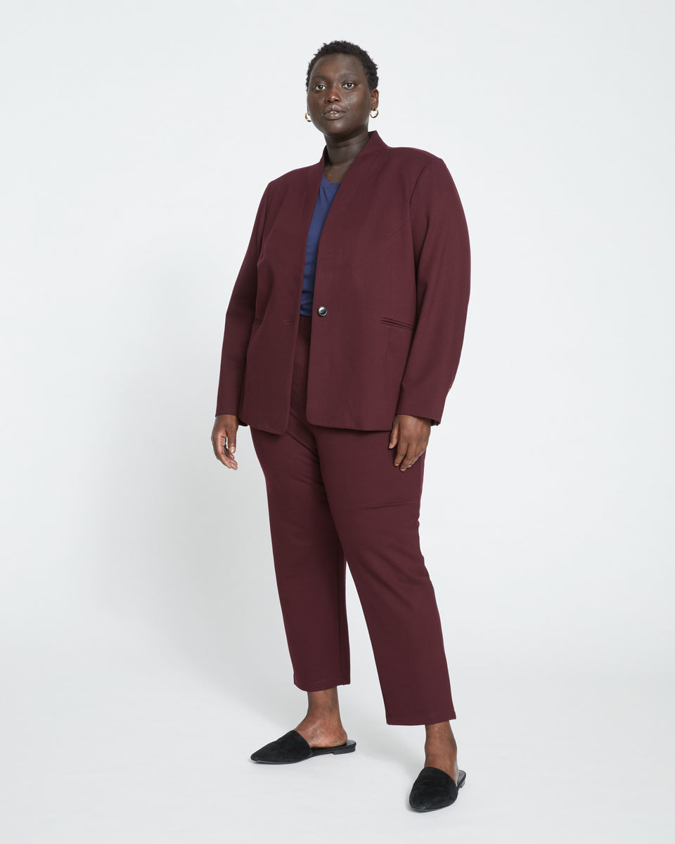 Smart Signature Ponte Pants - Black Cherry Zoom image 0