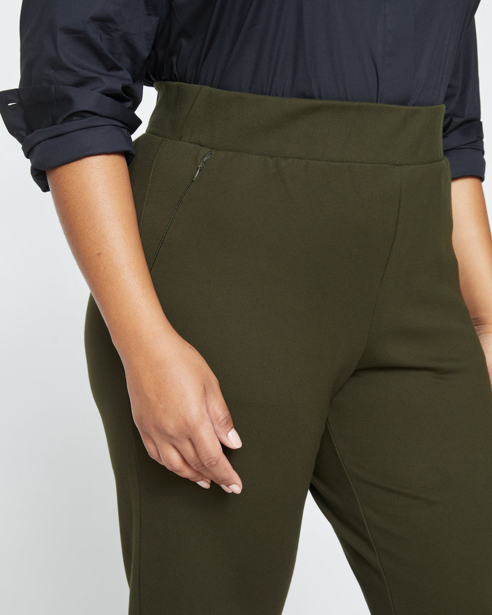 Smart Signature Ponte Pants - Evening Forest Zoom image 1