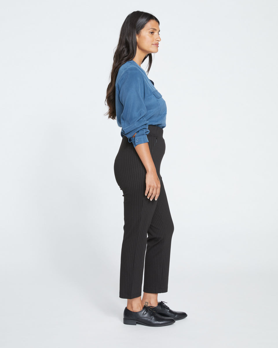 Smart Signature Ponte Pants - Slate Pinstripe Zoom image 2