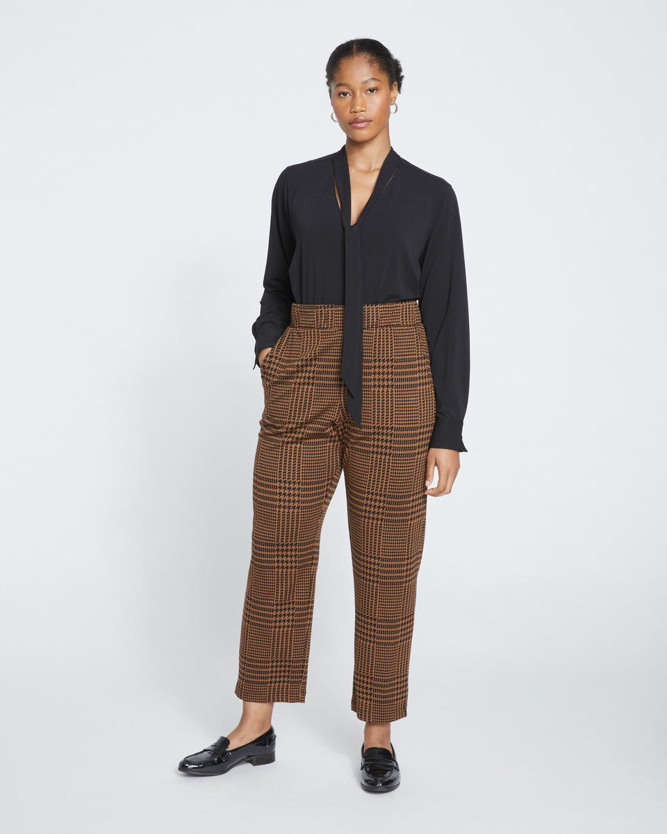 Smart Signature Ponte Pants - Autumn Houndstooth Jacquard Zoom image 0