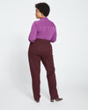 Smart Signature Ponte Pants Long - Black Cherry thumbnail 3