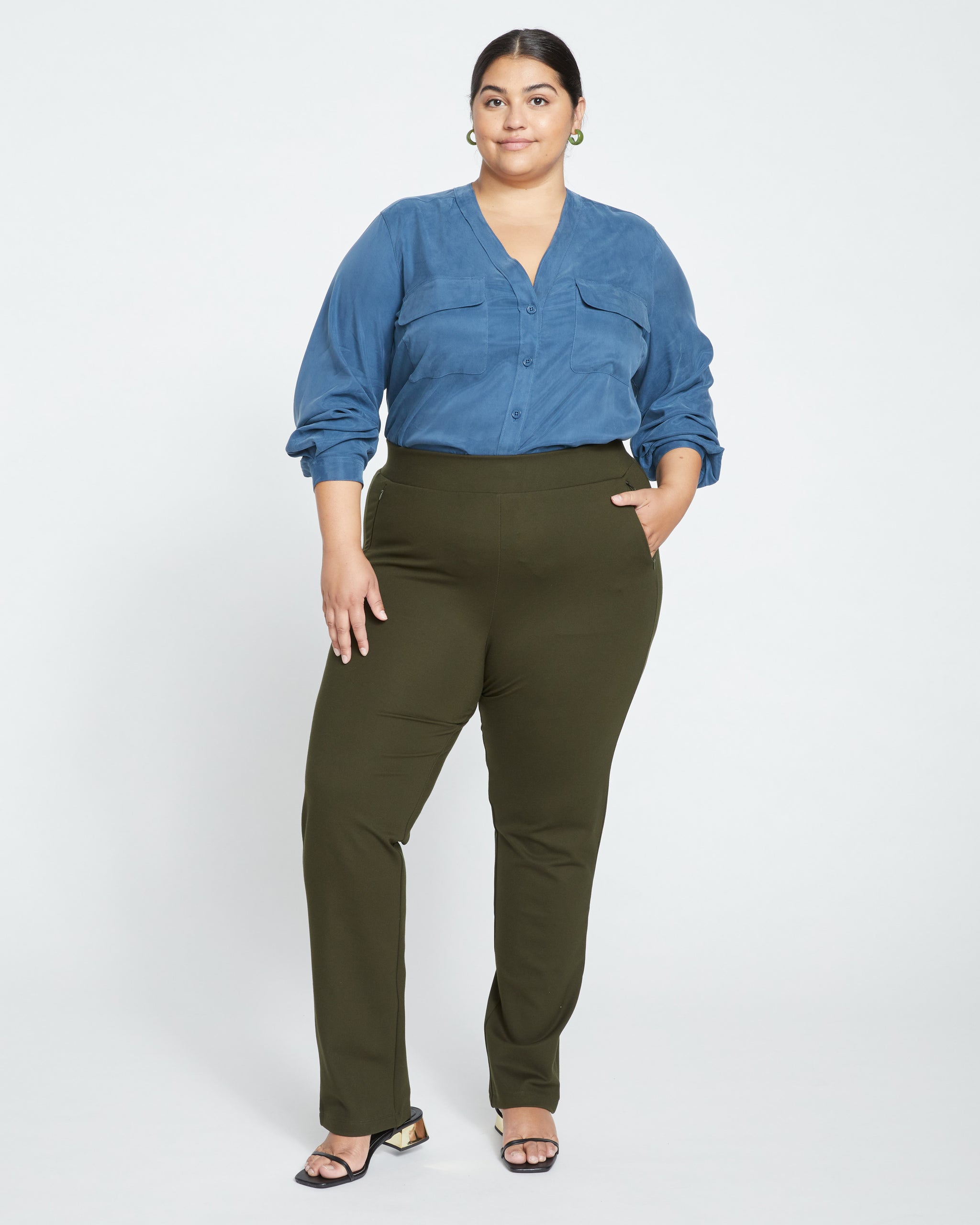 Smart Signature Ponte Pants Long - Evening Forest | Universal Standard