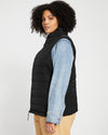 Comfort Panel Sport Puffer Vest - Black thumbnail 2