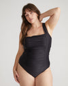 The Square Neck Swimsuit - Black thumbnail 1