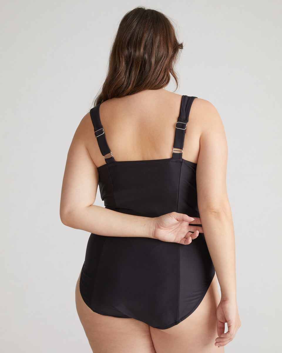 The Square Neck Swimsuit - Black Zoom image 3