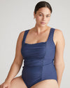 The Square Neck Swimsuit - Classic Navy thumbnail 0