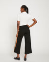 Stephanie Wide Leg Stripe Ponte Pants 27 Inch - Black with Ochre/White Stripe thumbnail 3