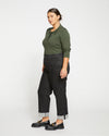 Stevie High Rise Cuffed Straight Leg Jeans - Black Selvedge thumbnail 2