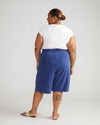 Cooling Stretch Cupro Bermuda Shorts - Cenote thumbnail 3