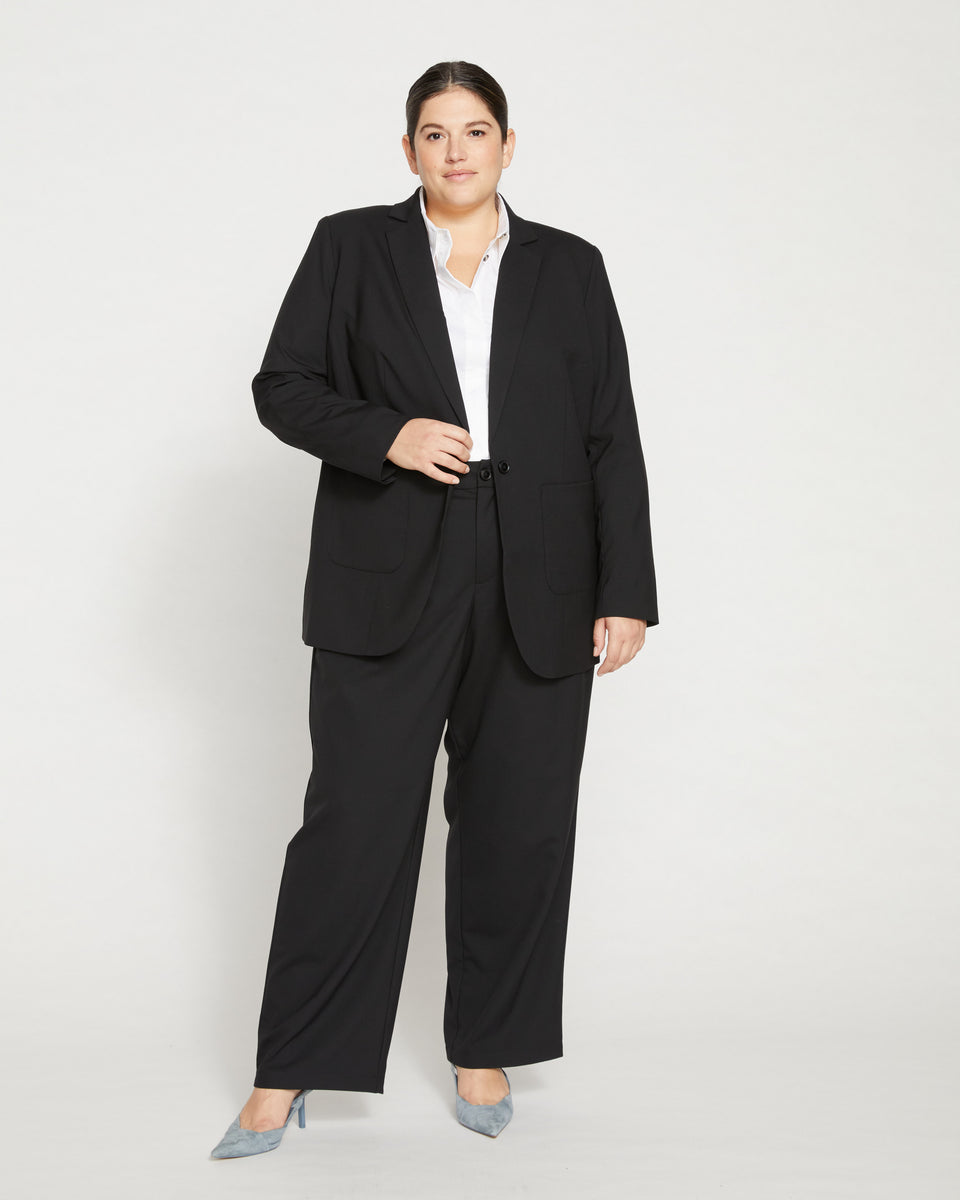 Tribeca Stretch Wool Blazer - Black Zoom image 1