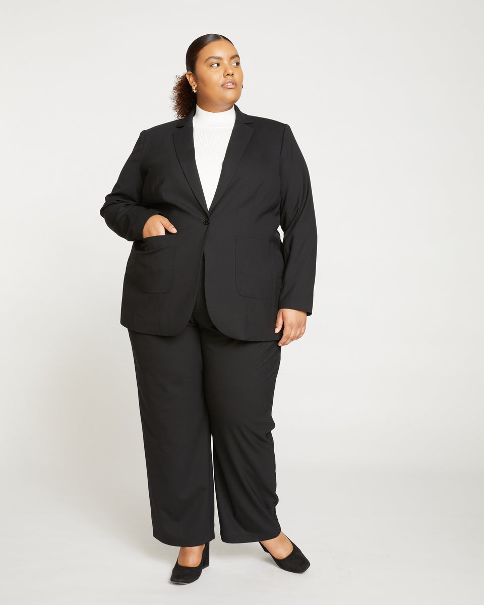 Tribeca Stretch Wool Blazer - Black Zoom image 5