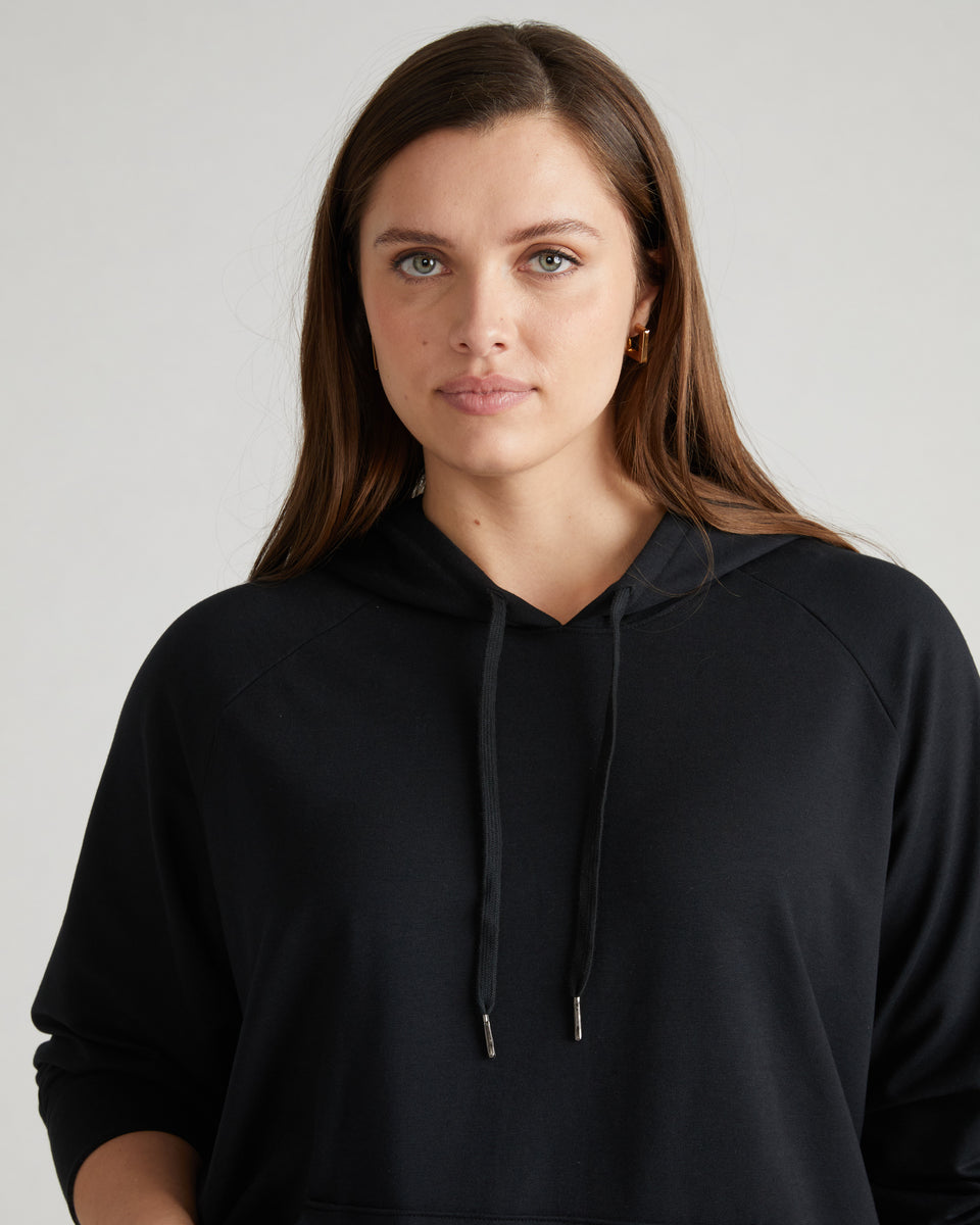 Super Soft Terry Hoodie - Black Zoom image 1