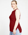 Knitted High Neck Tank - Sangria thumbnail 1