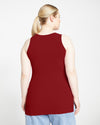 Knitted High Neck Tank - Sangria thumbnail 2