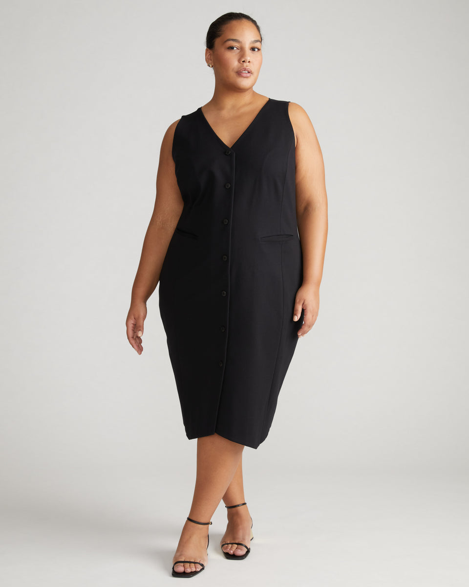 Prestige Ponte Gallery Dress - Black Zoom image 0