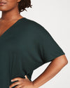 Teresa Liquid Jersey V-Neck Dress - Forest Green thumbnail 5