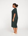 Teresa Liquid Jersey V-Neck Dress - Forest Green thumbnail 6