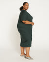 Teresa Liquid Jersey V-Neck Dress - Forest Green thumbnail 3