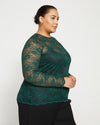 Thames Lace Top - Forest Green thumbnail 2