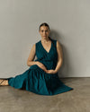 Tiered Twirl Wrap Dress - Ionian Blue thumbnail 5