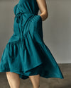 Tiered Twirl Wrap Dress - Ionian Blue thumbnail 4