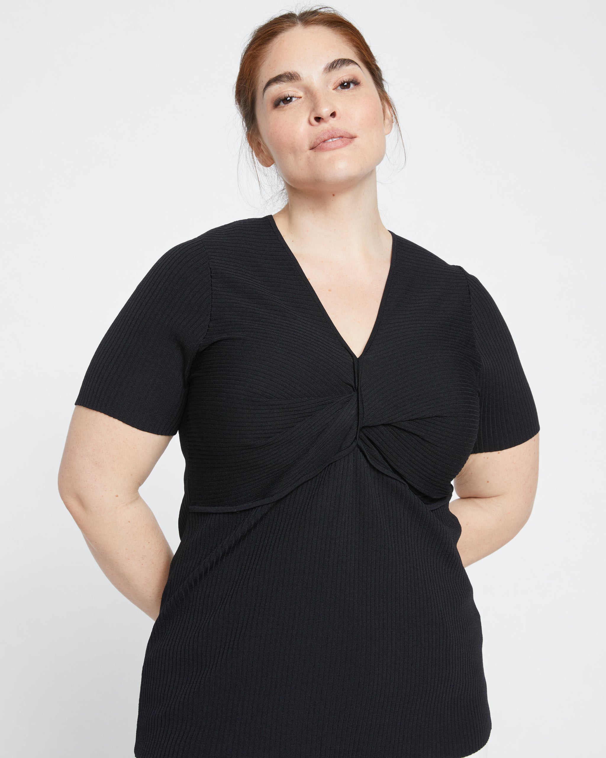 Twist Knit Top - Black | Universal Standard