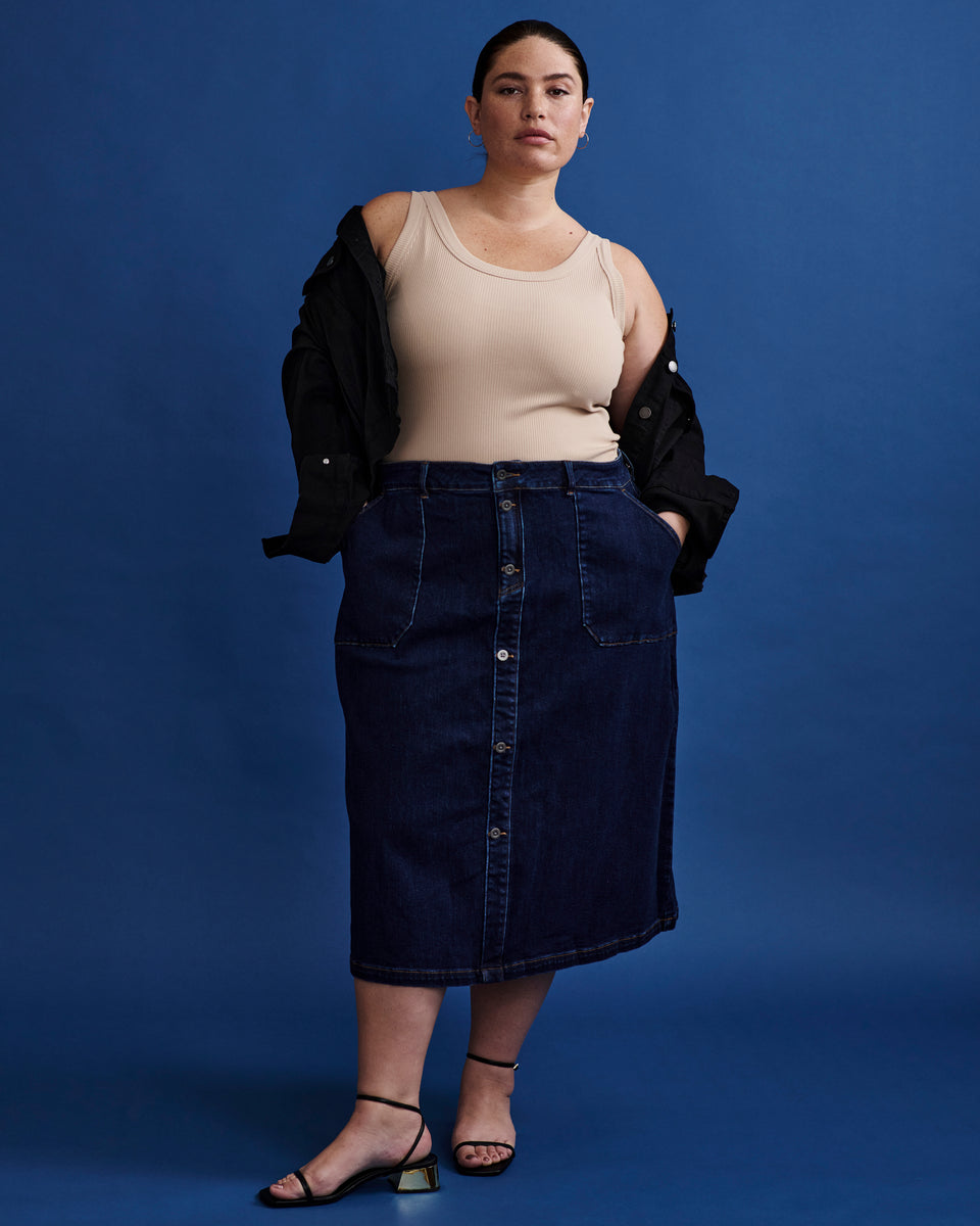 Baez Denim Skirt - Astro Blue Zoom image 0