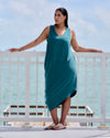 Iconic Cooling Cupro Geneva V Tank Dress - Ocean Floor thumbnail 0