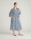 Plaza Linen Shirtdress - Deep Blue/White Stripe thumbnail 0