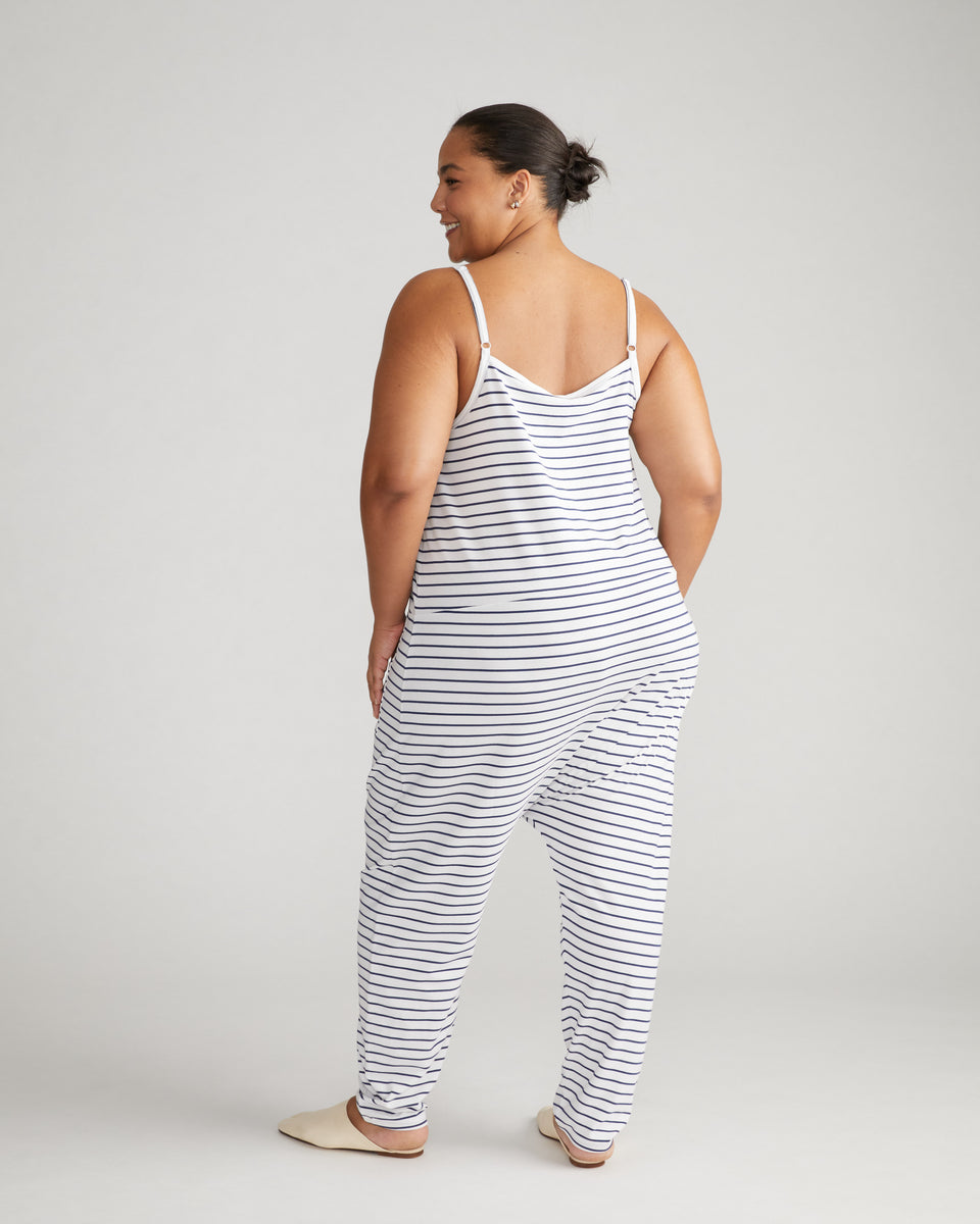 UltimateS Jackson Sleeveless Jumpsuit - Navy/White Zoom image 3