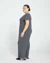 UltimateS Jemma V Neck Jumpsuit - Heather Charcoal thumbnail 2