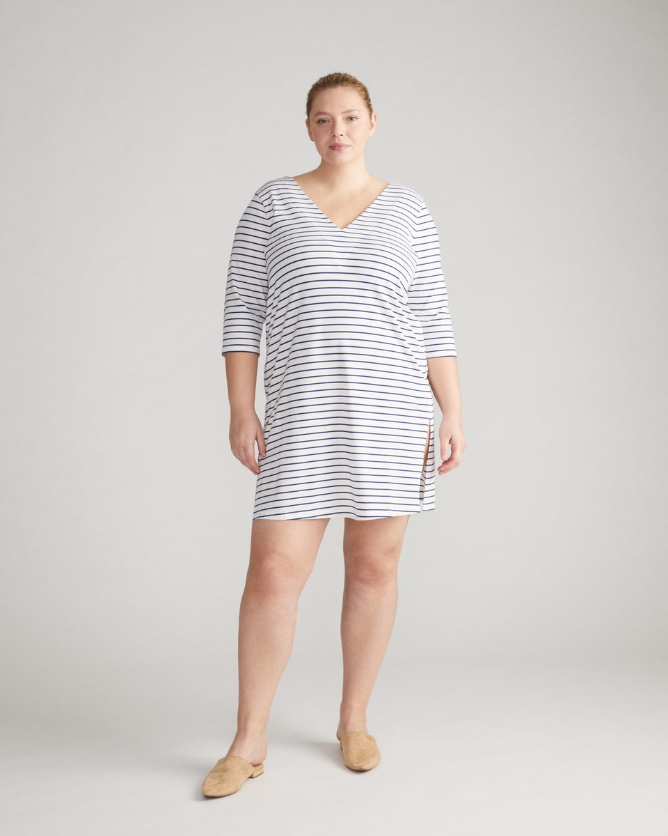 UltimateS Aubrey Sleep Dress - Navy/White Zoom image 1