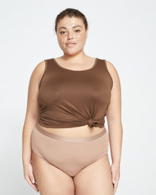 Body Scoop Neck Tee - Cocoa