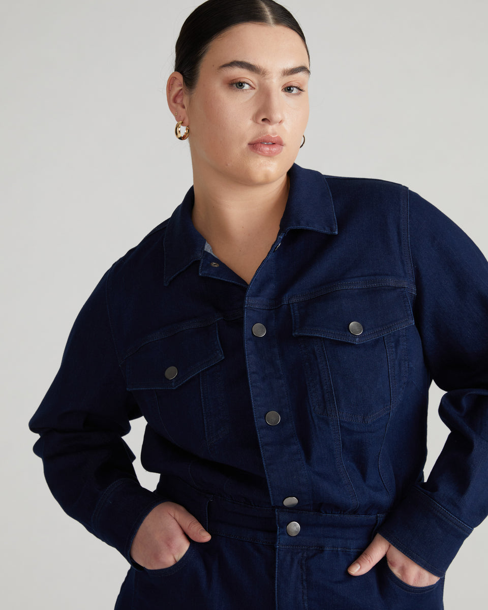 Dakota Denim Dress - Dark Indigo Zoom image 1