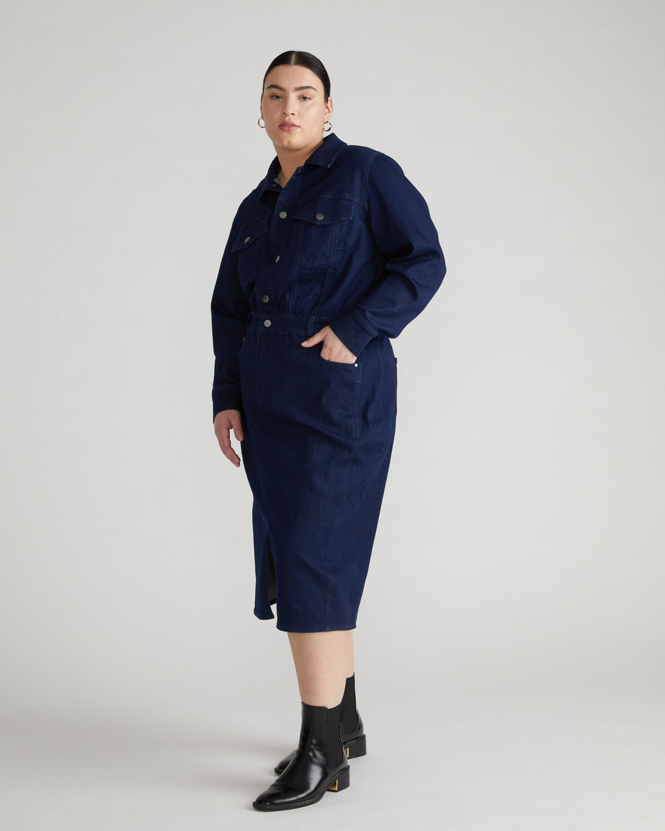 Dakota Denim Dress - Dark Indigo Zoom image 2