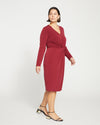 Velvety-Cool Jersey Twist Dress - Rioja thumbnail 2